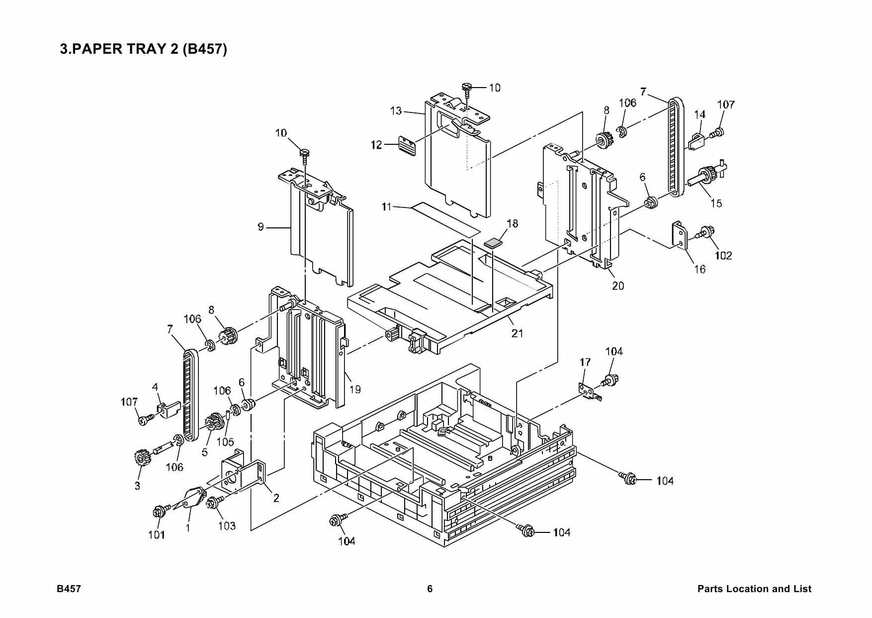 RICOH Options B457 LARGE-CAPACITY-TRAY-PS520 Parts Catalog PDF download-3